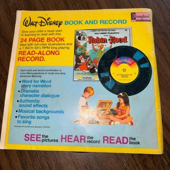 Vintage Walt Disney Winnie the Pooh and Tigger Too Book & Record - Picture 2 of 8